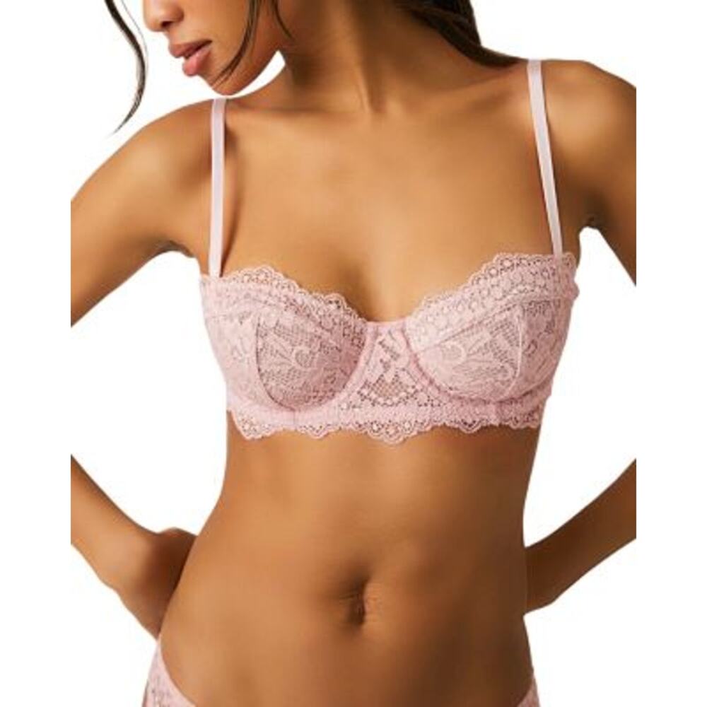 NWT Free People Maya Lace Convertible Underwire Bra Pink 34B